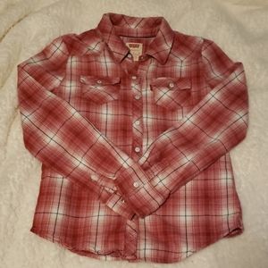 Levi's cowboy style plaid shirt
